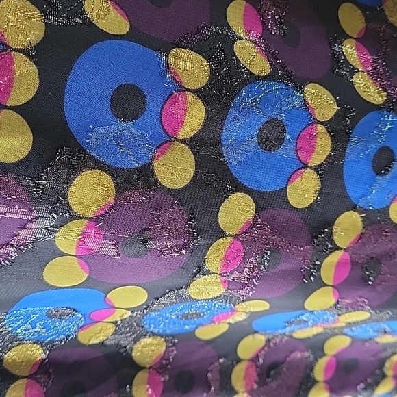 Anna Sui 20th Anniversery Collection Multicolor Sleeveless Mini Dress Sz XL - Picture 11 of 11